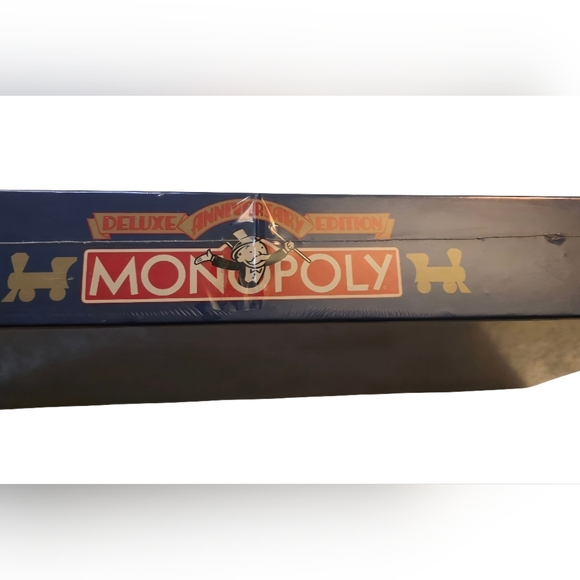 Vintage Sealed Monopoly Deluxe Anniversary Edition. W/ anniversary gold train. - Picture 10 of 12